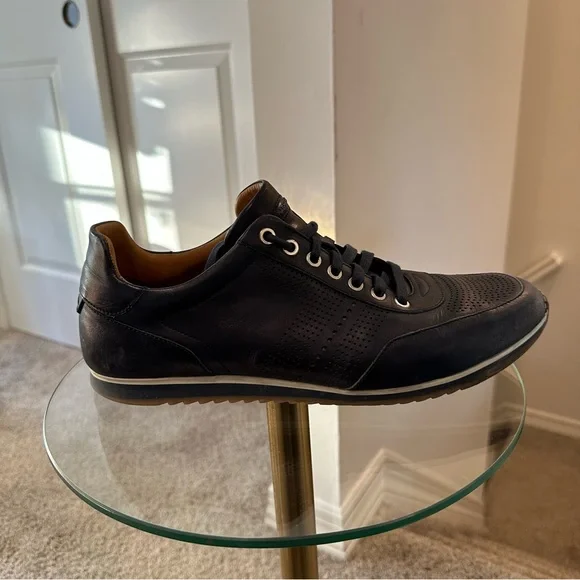 Magnanni 14804 Pueblo Leather Perforated Sneaker in Navy Blue - Picture 10 of 12